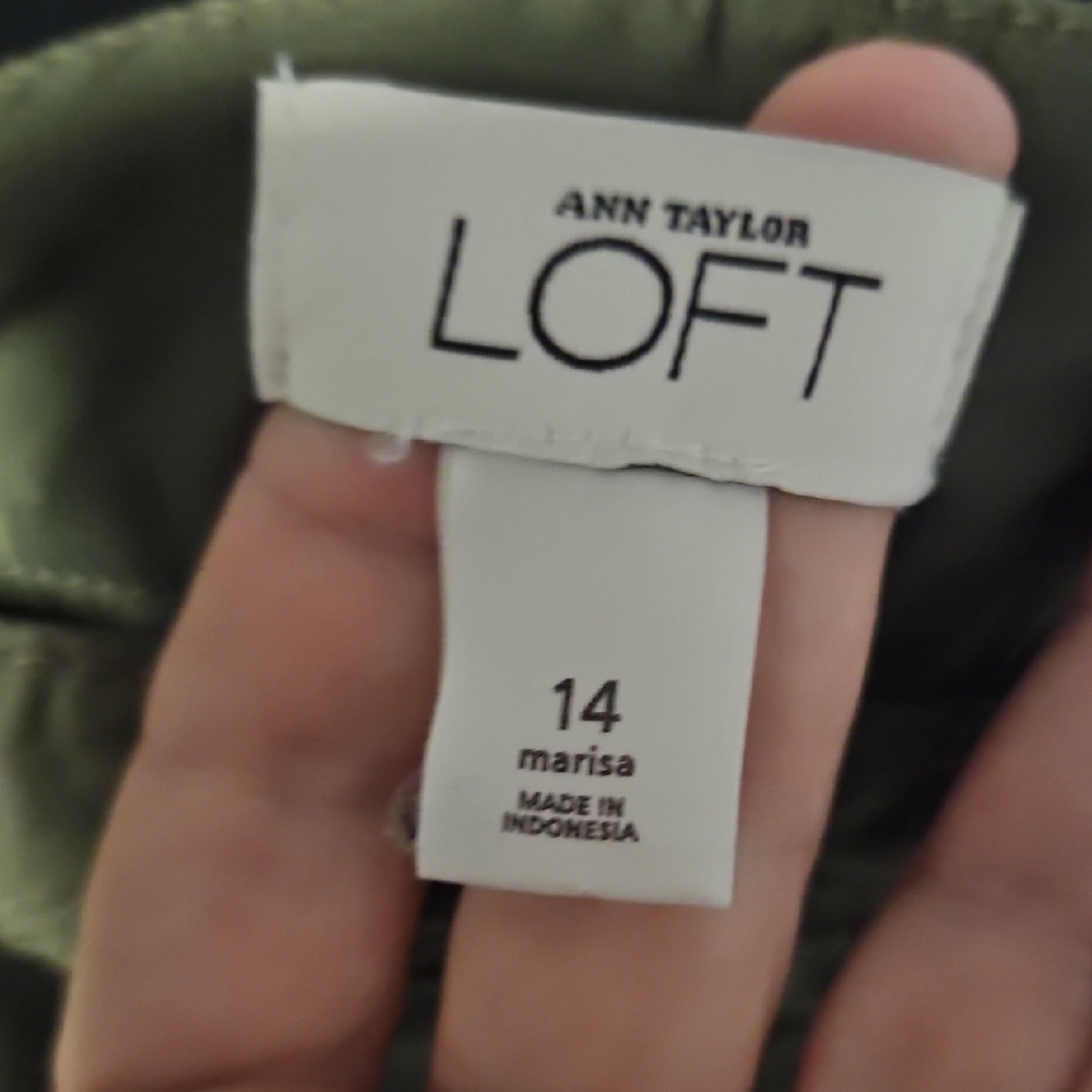 LOFT Green Cargo Shorts with Relaxed Fit - Picture 4 of 7